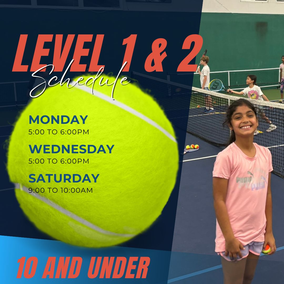 Tennis lessons schedule for kids