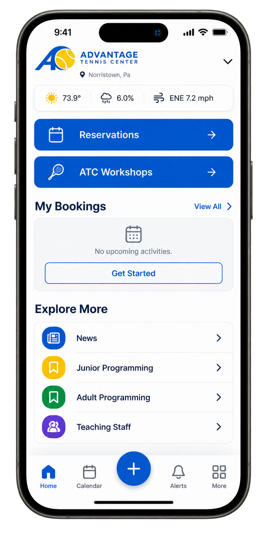 Advantage Tennis Center mobile app
